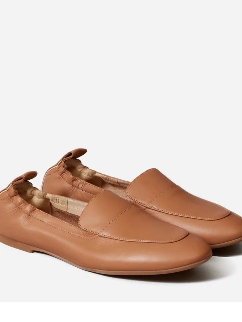 Everlane Women's Tan Leather Slip-On Loafers
